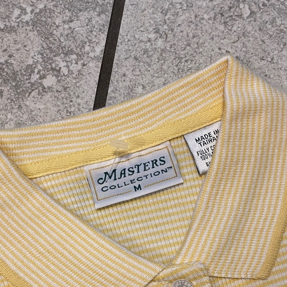 Masters Yellow Sleeveless Polo with Embroidered Logo vintage - Picture 2 of 8